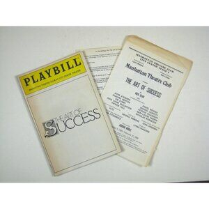 The Art Of Success Playbill Manhattan Theatre Club 1990 Nick Dear Atkinson